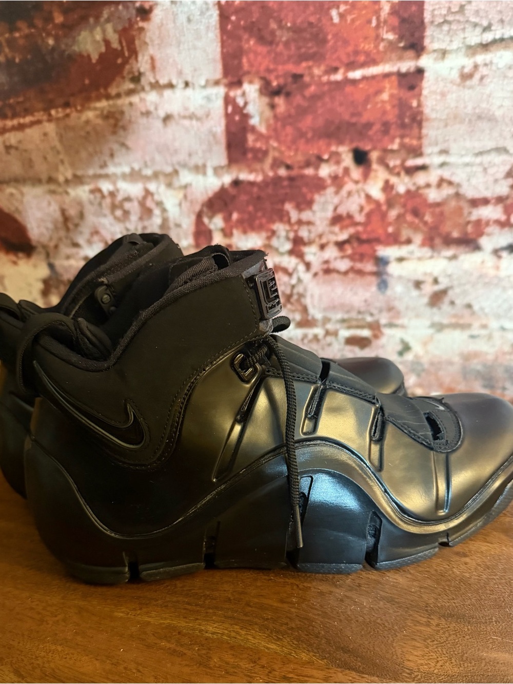 LeBron James 4 Nike Black High-Top Sneakers with Strap size 10 men